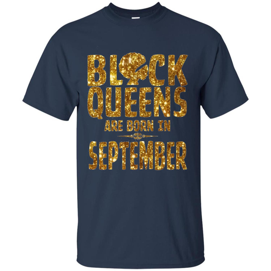 Black Queens Are Born In September T-shirt Navy