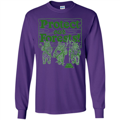 Movies T-shirt Protect Our Forests T-Shirt Purple