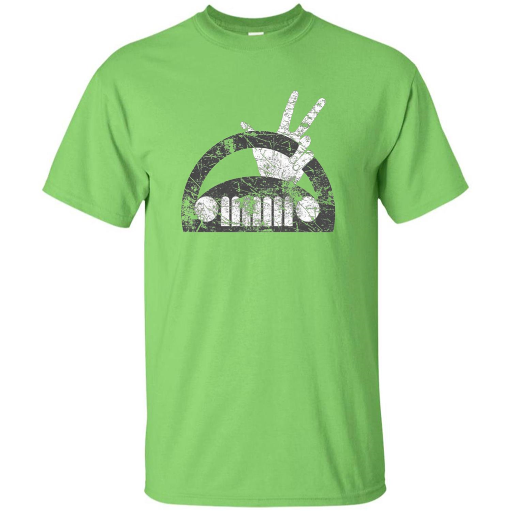 The Jeep Wave You Get It or You Don't Distressed T-Shirt Lime