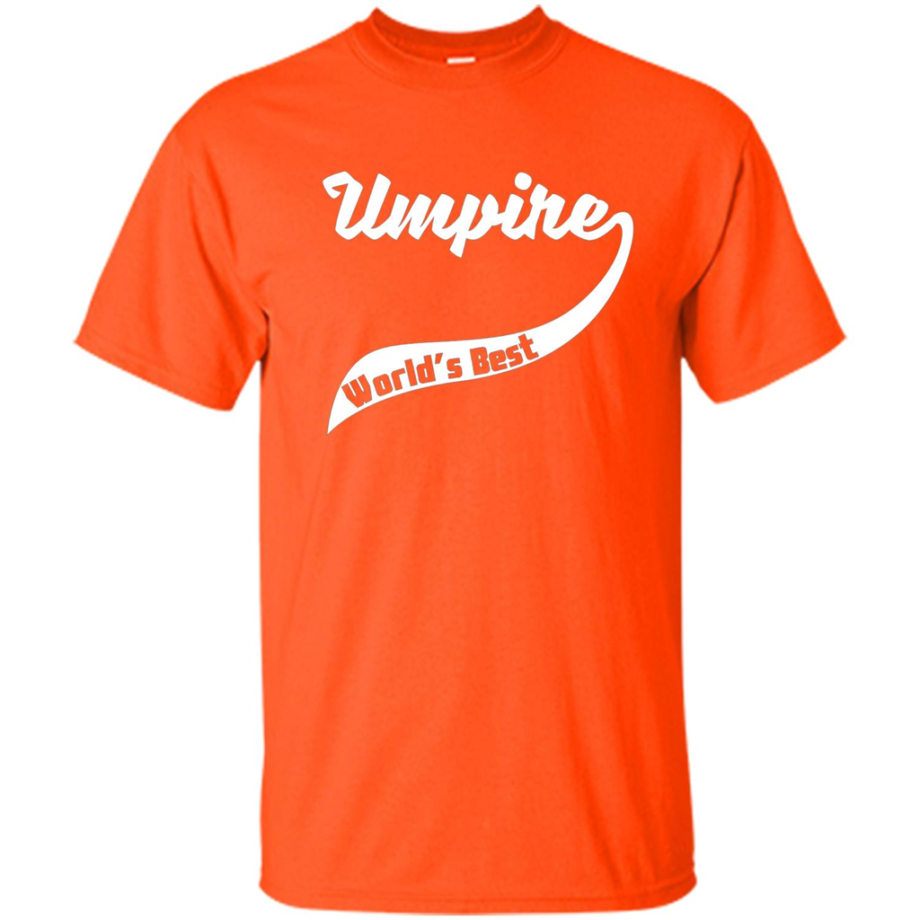Retro World's Best Umpire T-Shirt Orange