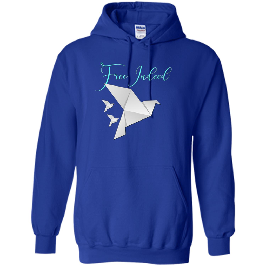 Free Indeed Origami Bird T-shirt Christian T-shirt Royal