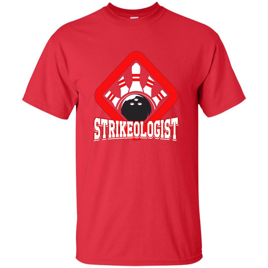 Strikeologist Bowling T-shirt For Bowling Lover Red