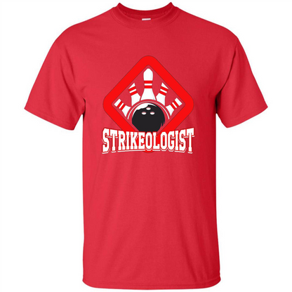 Strikeologist Bowling T-shirt For Bowling Lover Red