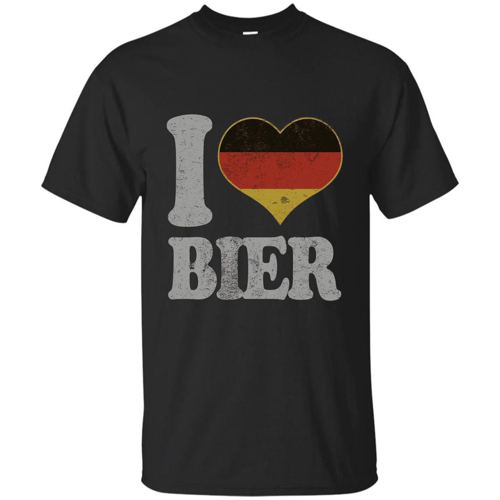 Oktoberfest T Shirt Germany Drinking Beer I Love Bier T-shirt Black