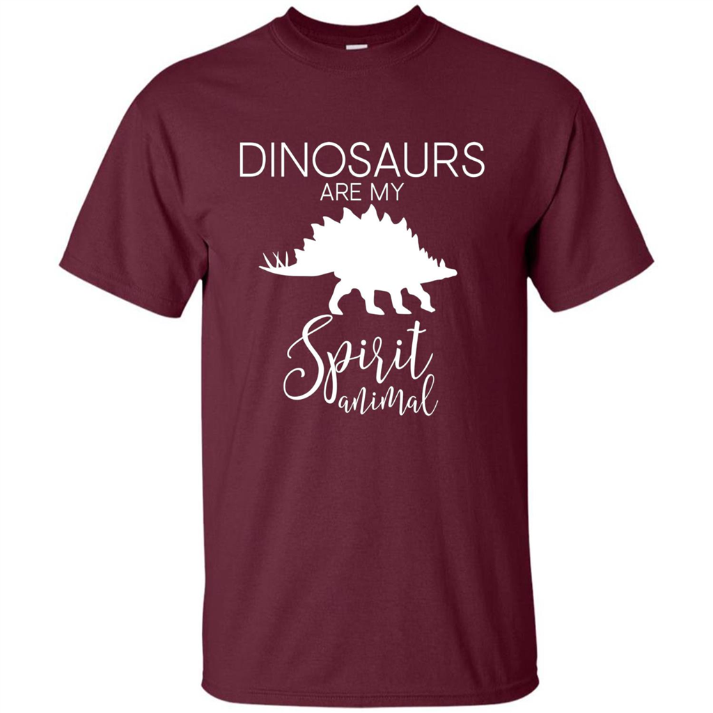 Dinosaur T-Shirt Dinosaurs Are My Spirit Animal Maroon