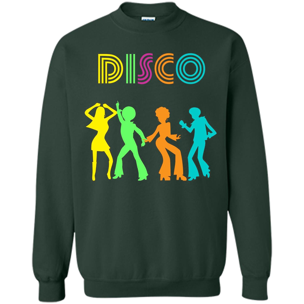 Disco Dancers Dancing Design T-shirt Forest Green