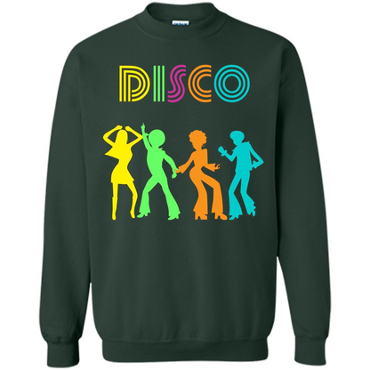 Disco Dancers Dancing Design T-shirt Forest Green