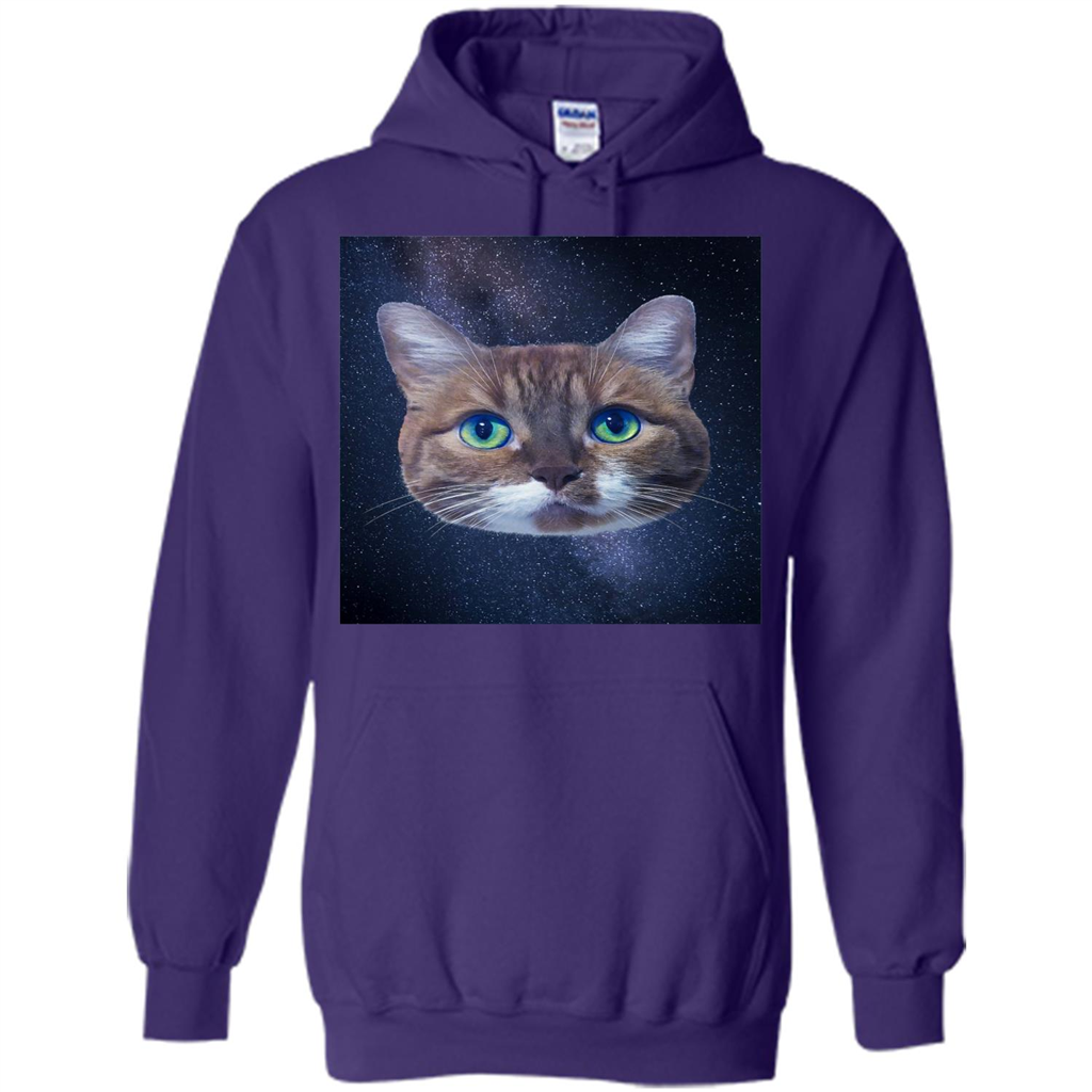 Galaxy Cat T-shirt Purple