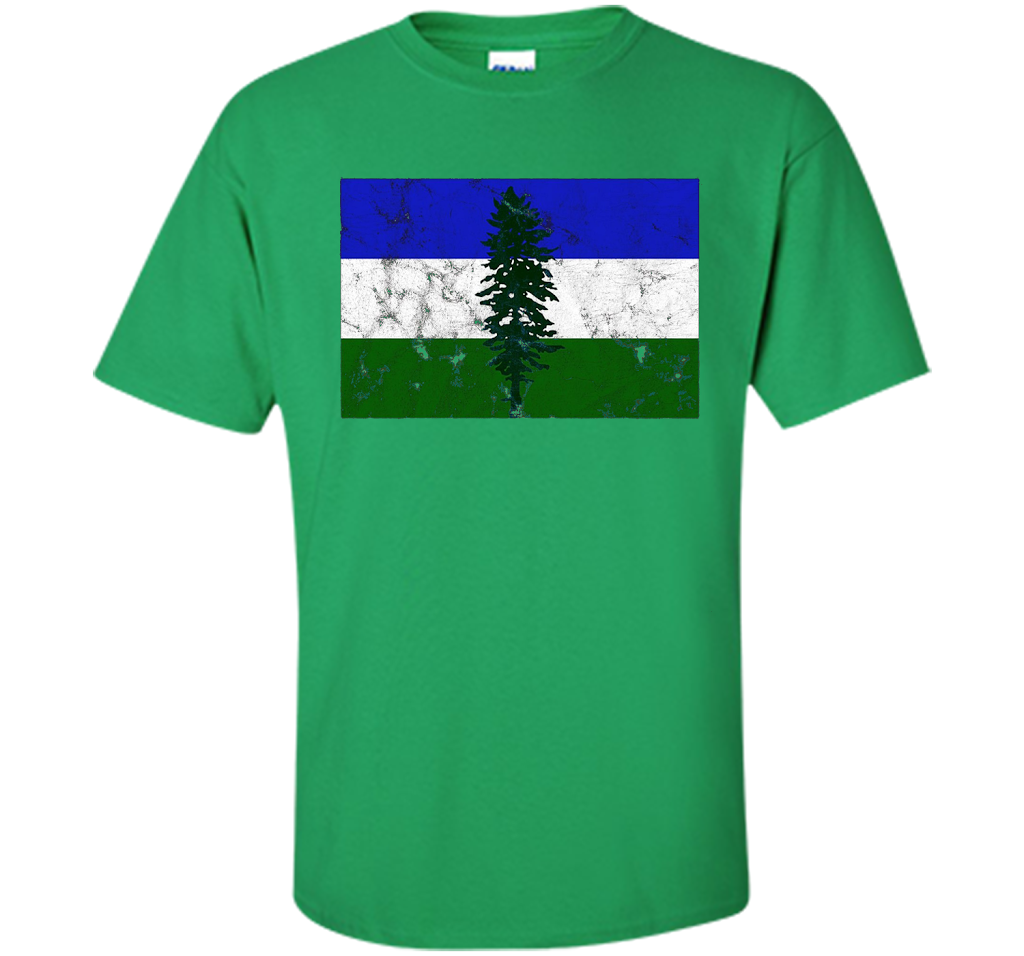 Distressed Cascadia Doug Flag T-shirt Irish Green