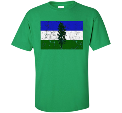 Distressed Cascadia Doug Flag T-shirt Irish Green