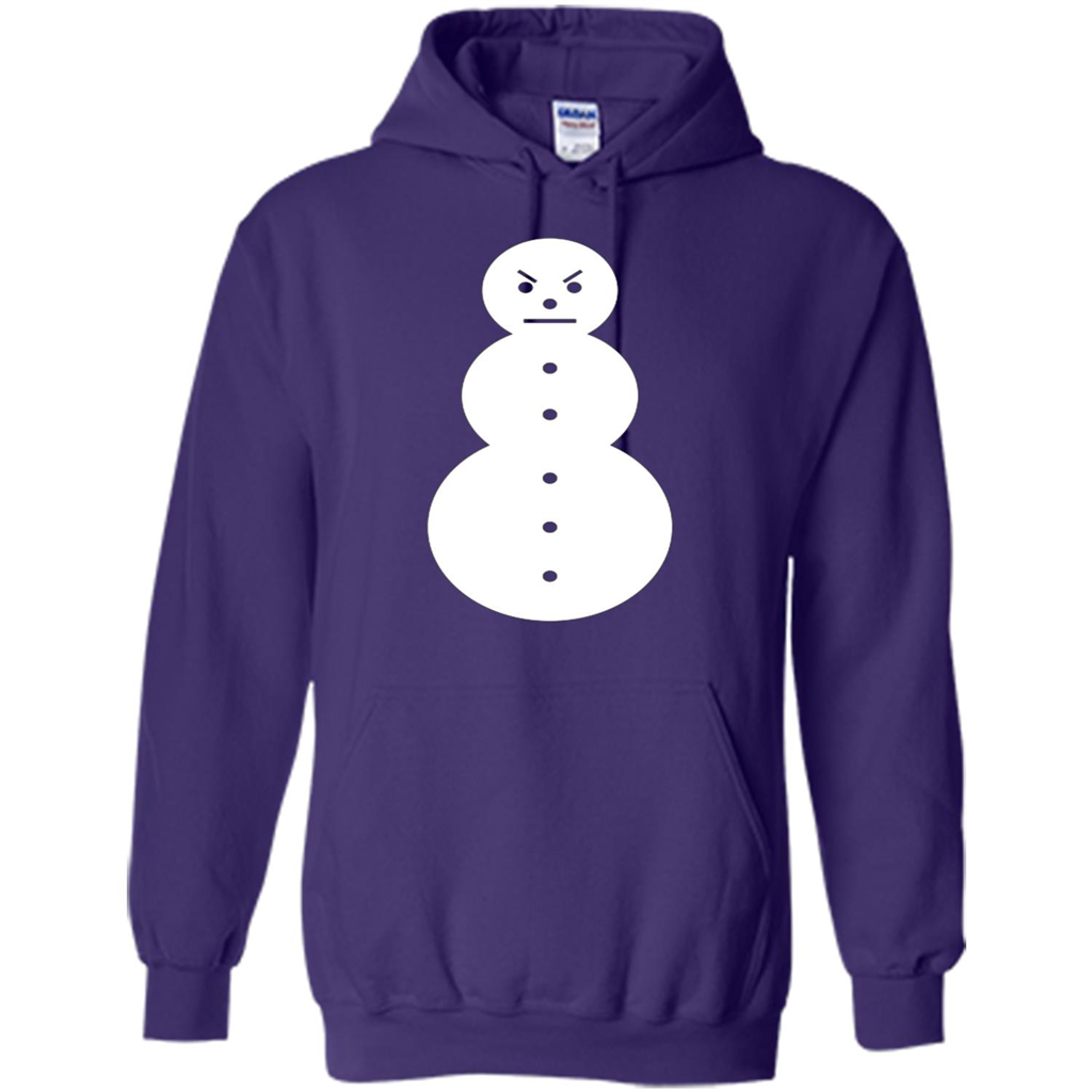 Christmas T-shirt Angry Snowman T Shirt Purple
