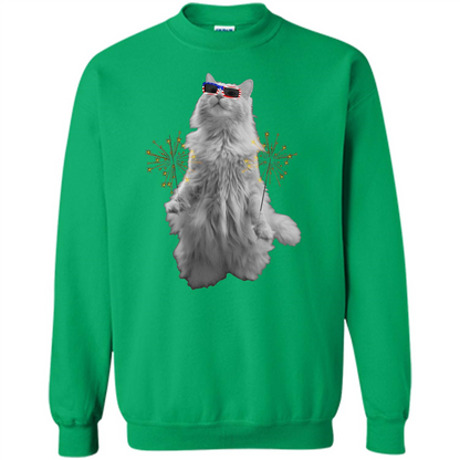 Funny Patriot Cat T-shirt Meowica Irish Green
