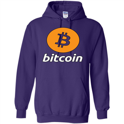 Bitcoin Logo Cryptocurrency BTC T-shirt Purple