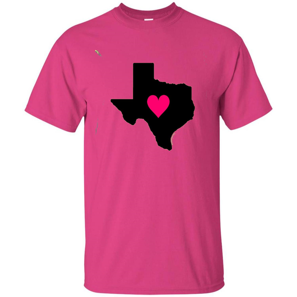 Texas - My Heart Is In Texas T-shirt Heliconia