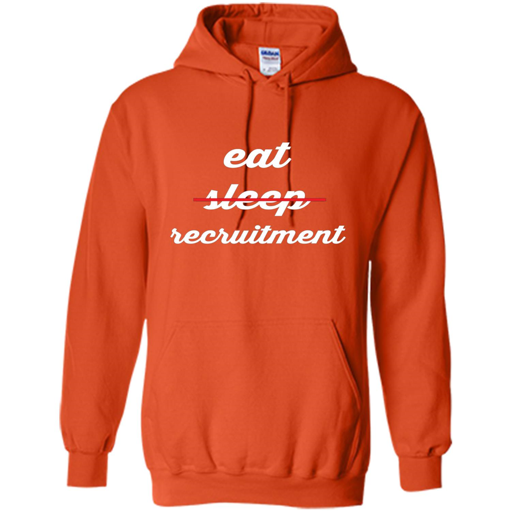 Eat Sleep Recruitment T-shirt Orange