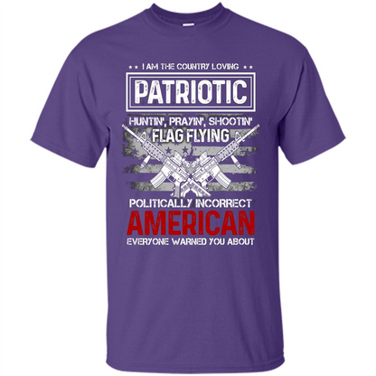 I Am The Country Loving Patriotic T-shirt Purple