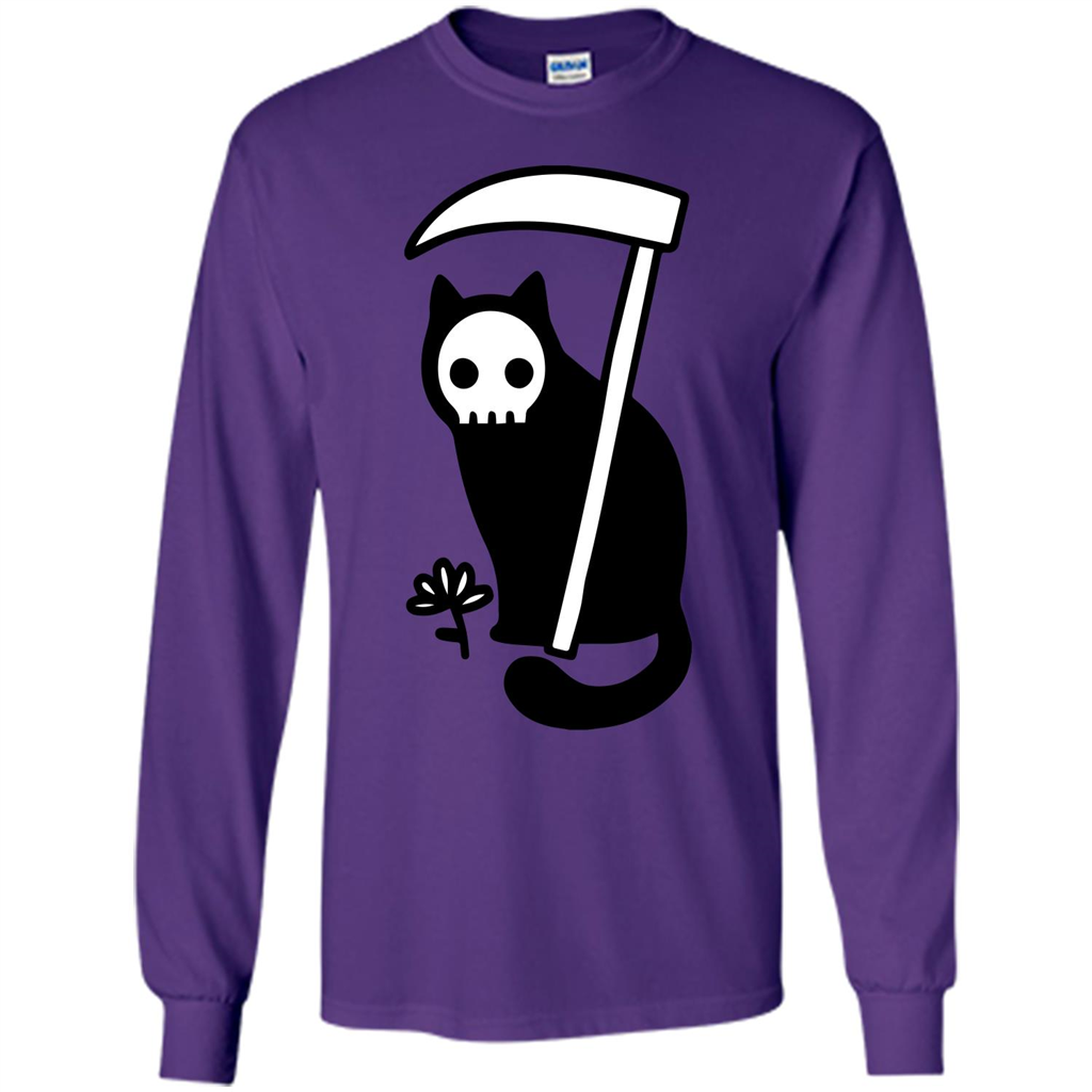 Cat Grimm Reaper T-shirt Purple