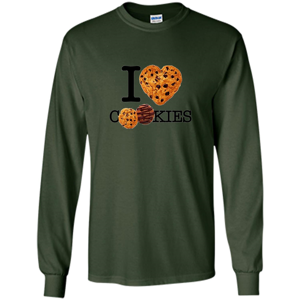 I Love (Heart) Cookies T-shirt Forest Green