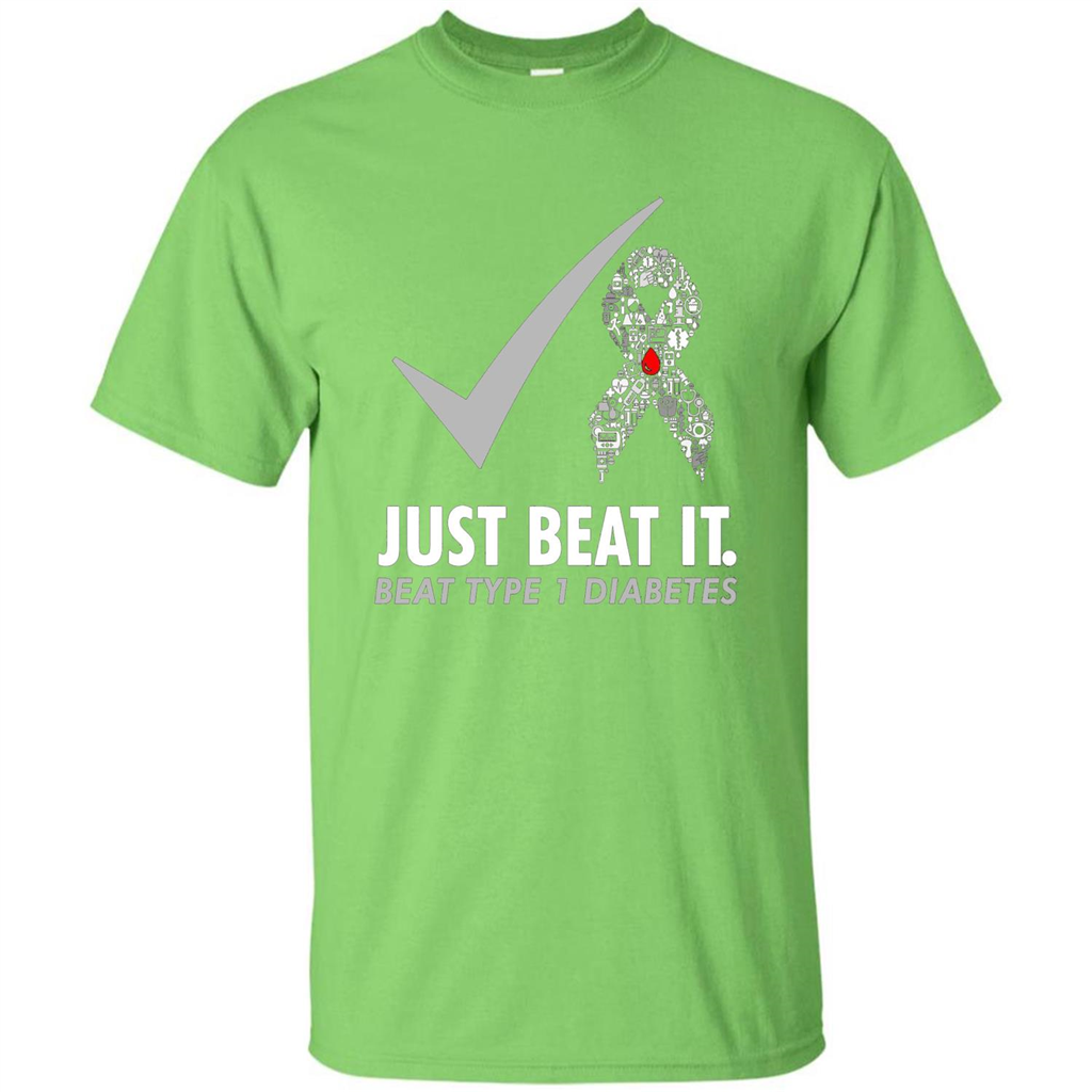 Just Beat It T-shirt Beat Type 1 Diabetes Lime