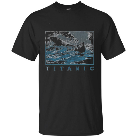 Titanic April 1912 T-Shirt Atlantic Ocean Black