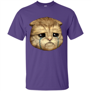 Cat Lovers T-shirt Cat Crying