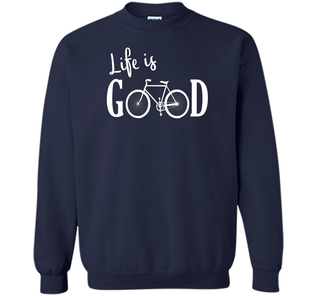 Life is Good Shirt Bicycle Shirt shirt Navy