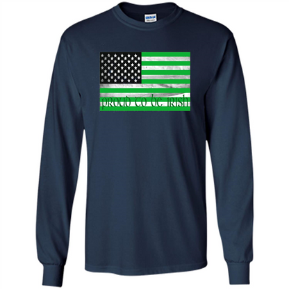 Proud To Be Irish T-shirt USA Flag Patriot Navy