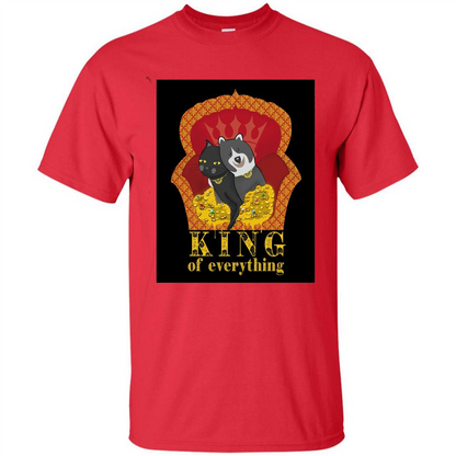 Cats And Dogs Lovers T-shirt King Of Everything Red