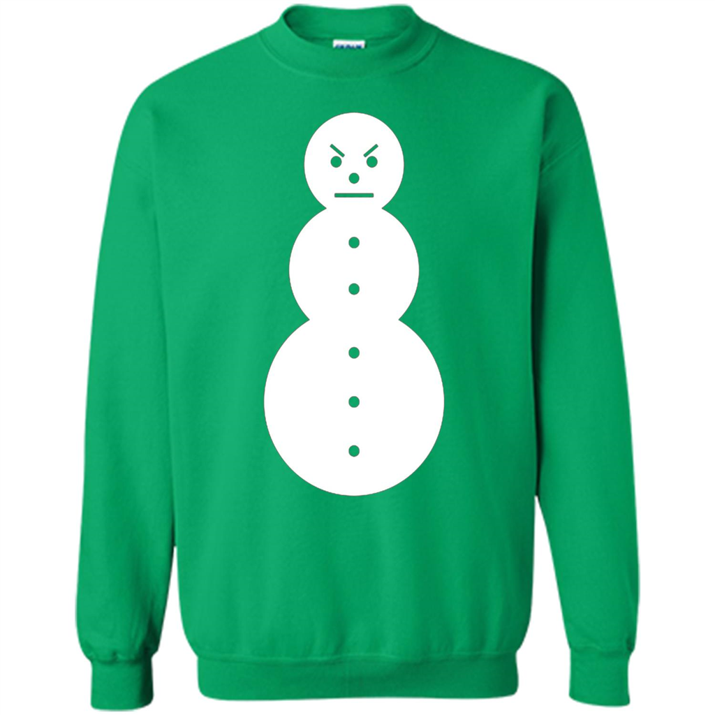 Christmas T-shirt Angry Snowman T Shirt Irish Green