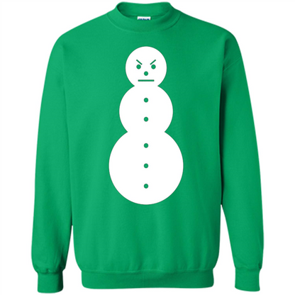 Christmas T-shirt Angry Snowman T Shirt Irish Green
