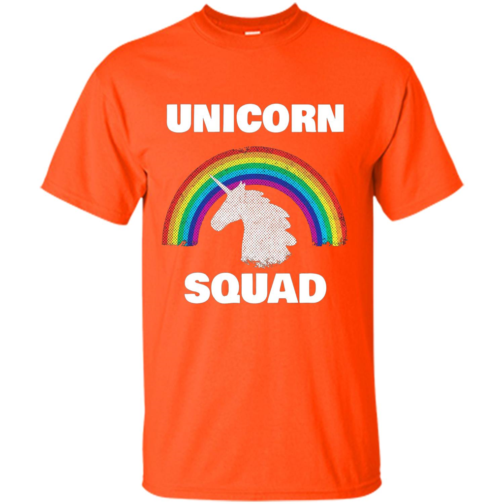 Unicorn Squad T-shirt Rainbow Unicorns Love T-Shirt Orange