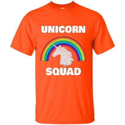 Unicorn Squad T-shirt Rainbow Unicorns Love T-Shirt Orange