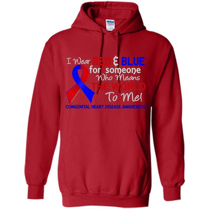 Congenital Heart Disease CHD T-Shirt Means The World To Me Red