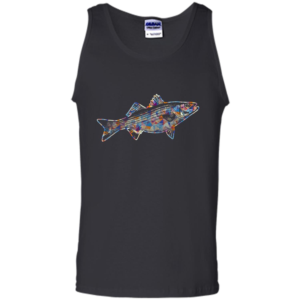 Striped Bass T-shirts - Love Striped Bass Colorful T shirts Black