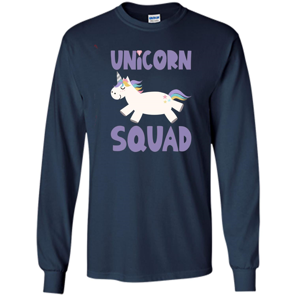Unicorn Squad T-shirts Rainbow Fantasy Gift Princess Costume T-shirt Navy