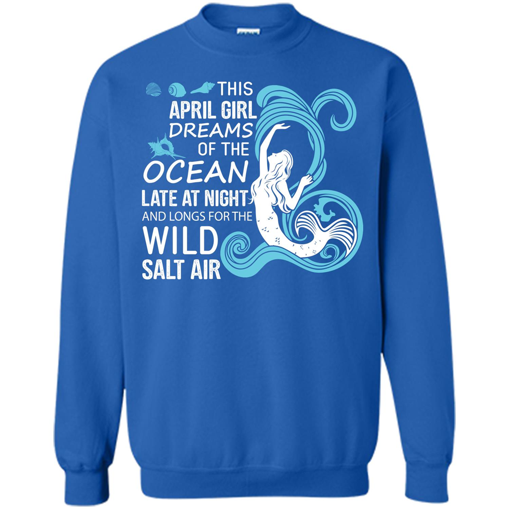 This April Girl Dreams Of The Ocean Late At Night T-shirt Royal