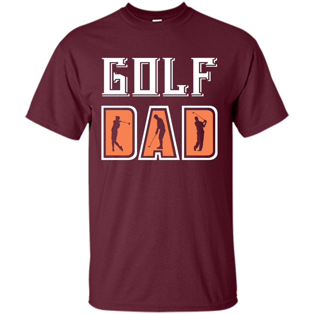 Golf Lover T-shirt Golf Dad Maroon