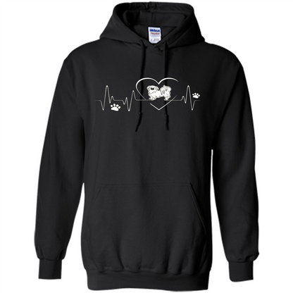 Pekehund T-shirt Pekehund Heart Beat T-shirt Black