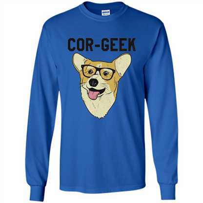 Cor-Geek Funny Corgi Nerd T-shirt Royal