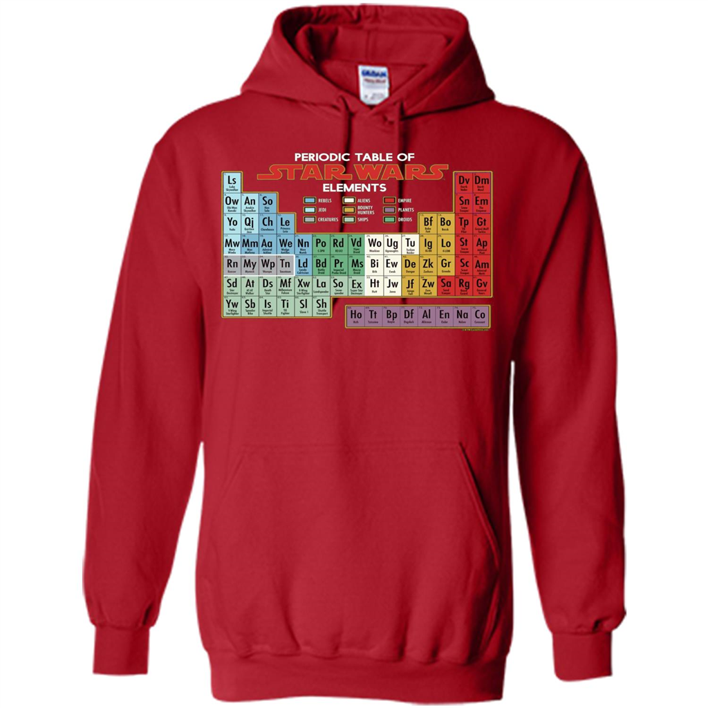 Movie T-shirt Periodic Table of Elements Graphic T-Shirt Red