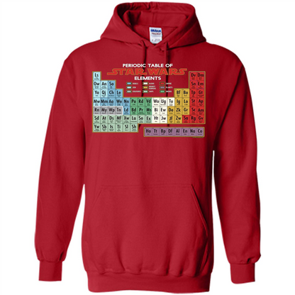 Movie T-shirt Periodic Table of Elements Graphic T-Shirt Red