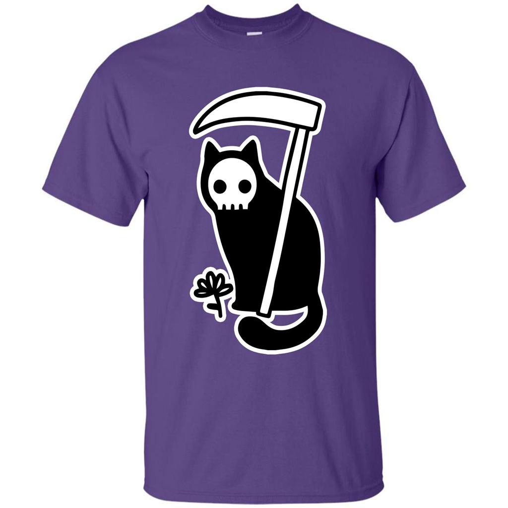 Cat Grimm Reaper T-shirt Purple
