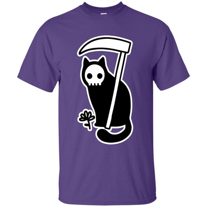 Cat Grimm Reaper T-shirt Purple