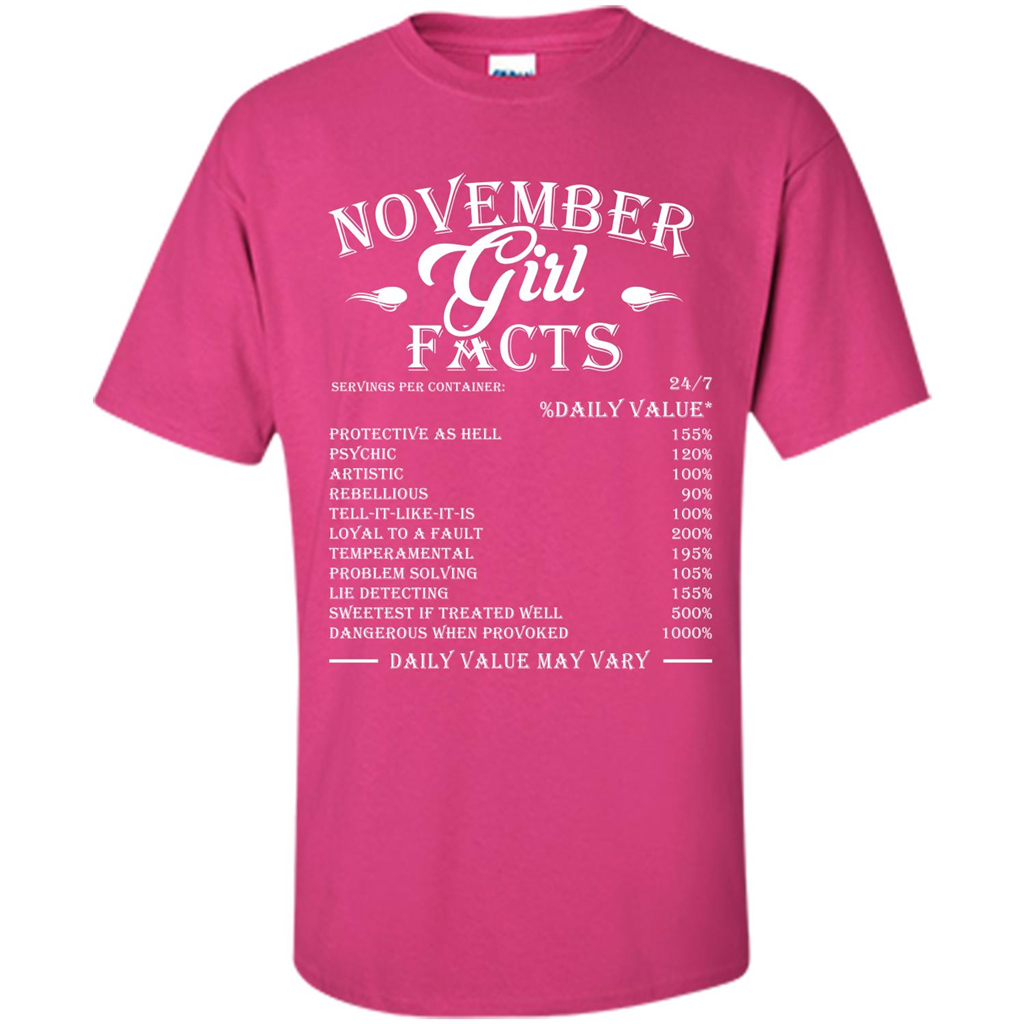 November Girl Facts T-shirt Heliconia