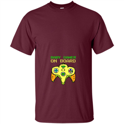 Pregnancy & Birth T-shirt Baby Gamer On Board Maroon