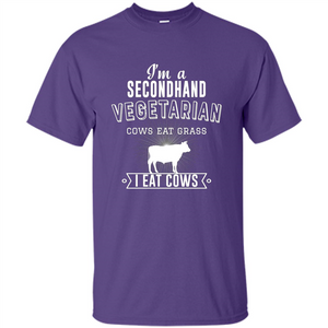 Secondhand Vegetarian T-shirt Funny Vegetarian T-shirt