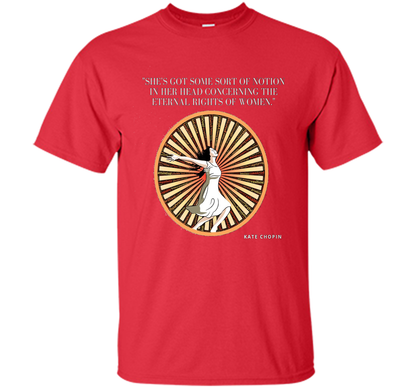 Kate Chopin Eternal Rights of Women Literary T-Shirt shirt Red