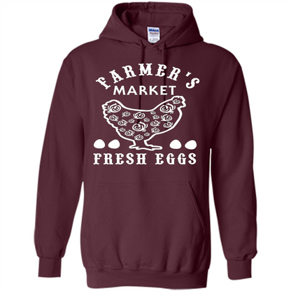 Famer's Market Fresh Eggs T-shirt Maroon