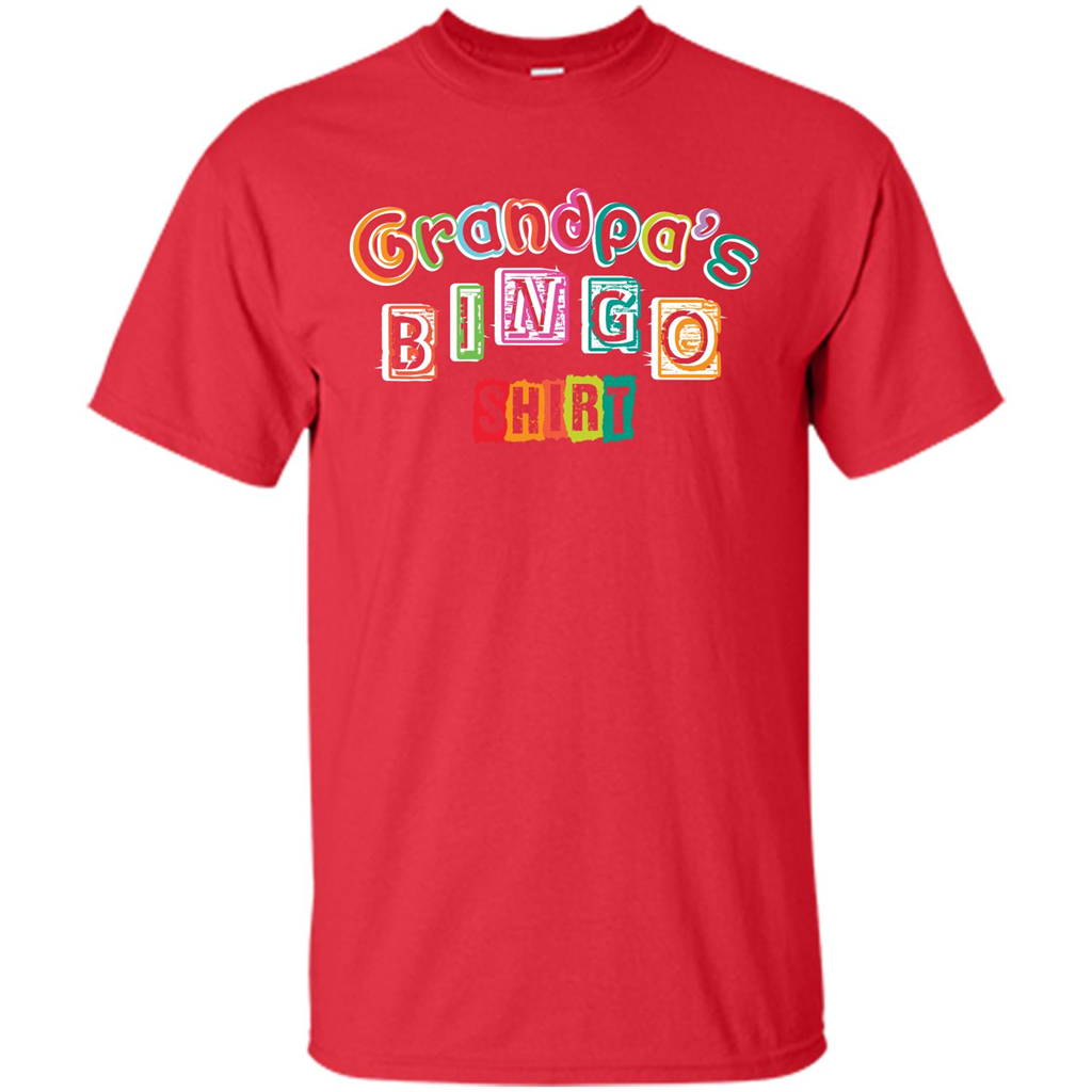 Papa T-shirt GrandpaŠ—Ès Bingo T-shirt Red