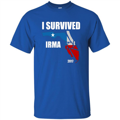 I Survived Hurricane Irma 2017 T-shirt Royal